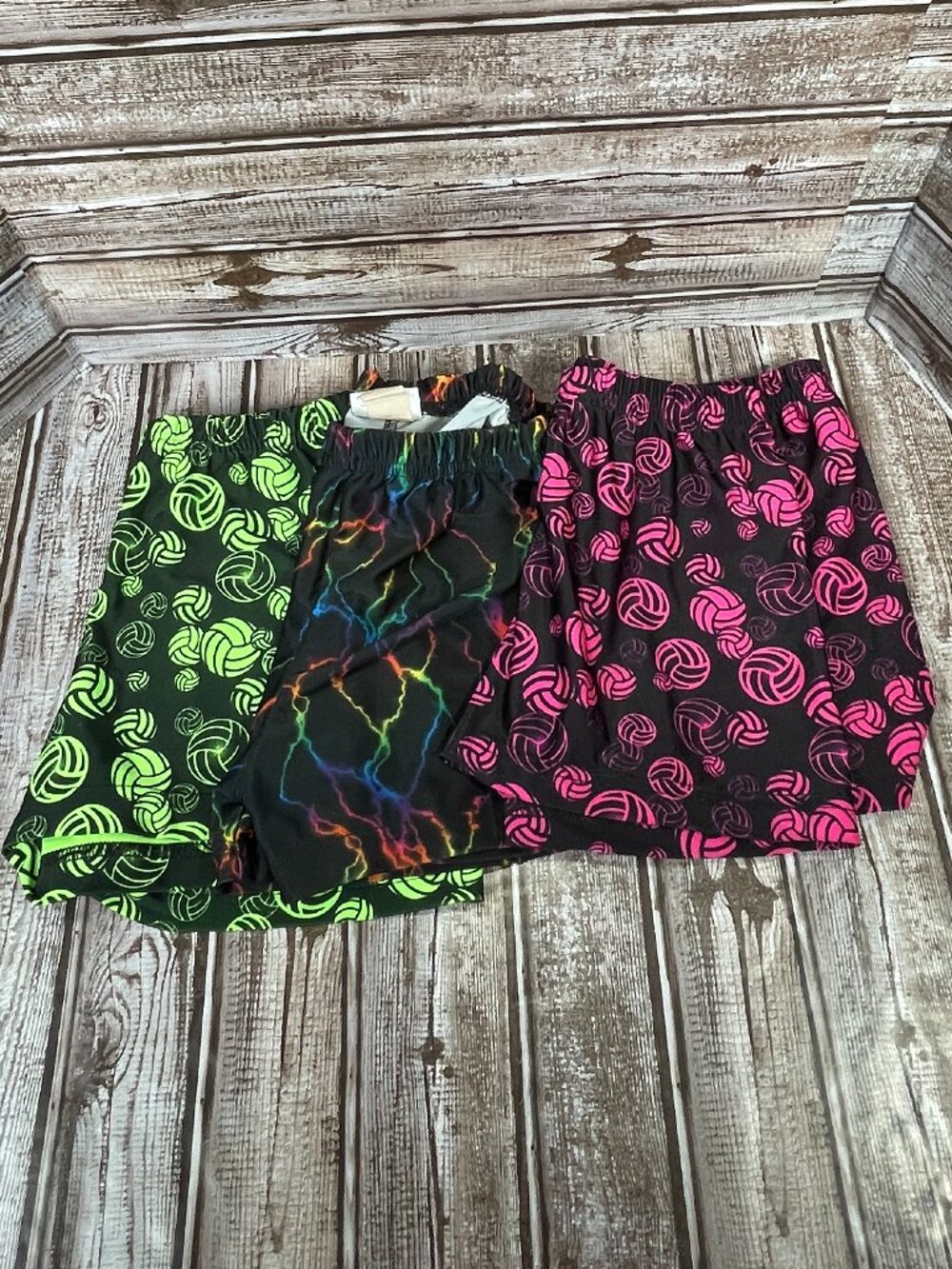 Lot of 3 GEM GEAR Women's M Volleball Poly Spandex Blend Shorts 2" Inseam